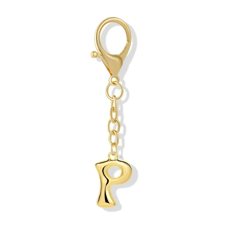 Bubble Initial Letter - Bag Charm