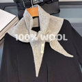 Quick Pick Grocers 100% Wool Winter Scarf – Bright Solid Color Thickened Knitted Shawl for Women 2025