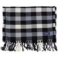 Faribault Mill Color Variation Factory Second Tri-Color Buffalo Check Wool Scarf - Gray