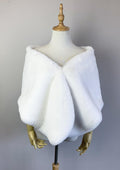 Sissily Designs Ivory / White / Blush Fur Shawl (Butterfly Wht05/Ivy05/Blu05)