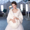 Cairo October New Faux Fur Wrap Warm Large Shawl Winter Wedding Cover Up Stole Bridal Accessories Fashion Women Fur Shrug Jacket Handmade