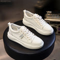 PinkyModa Genuine Leather Casual Shoes Women Sneakers