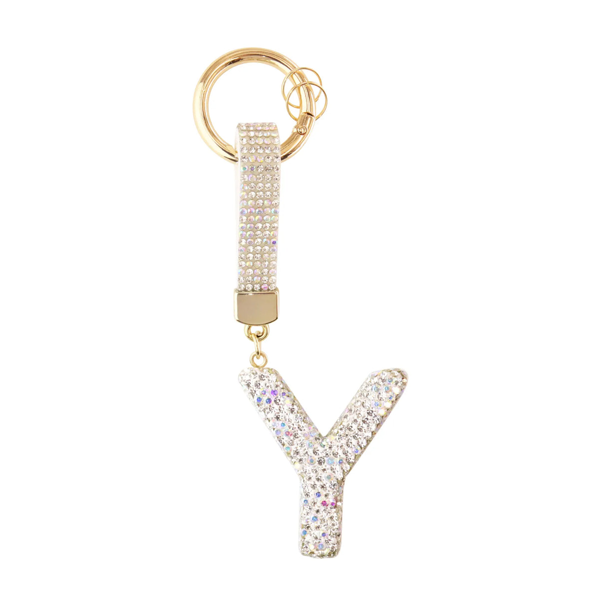 Sparkle Initial – Bag Charm (Silver)